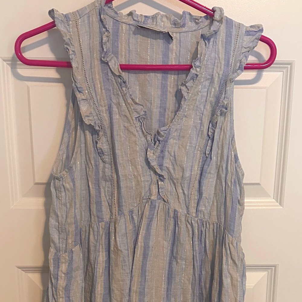 VV Blue Striped Dress - - OBO